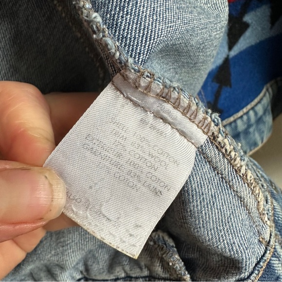 Pendleton Eagle Denim And Blanket Wool Insert Jean Jacket Size M Western USA - Picture 11 of 14